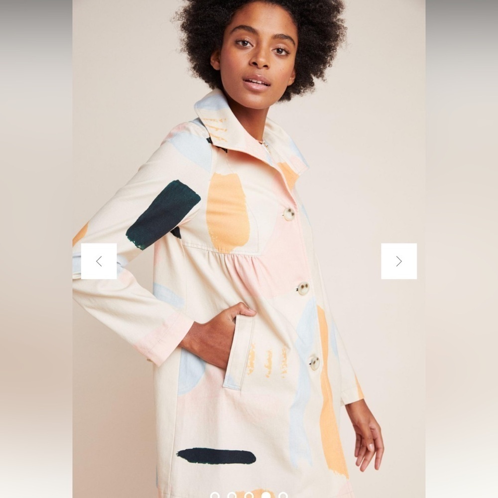 Anthropologie x Moglea Daybreak Trench Coat size 8 - Picture 3 of 14